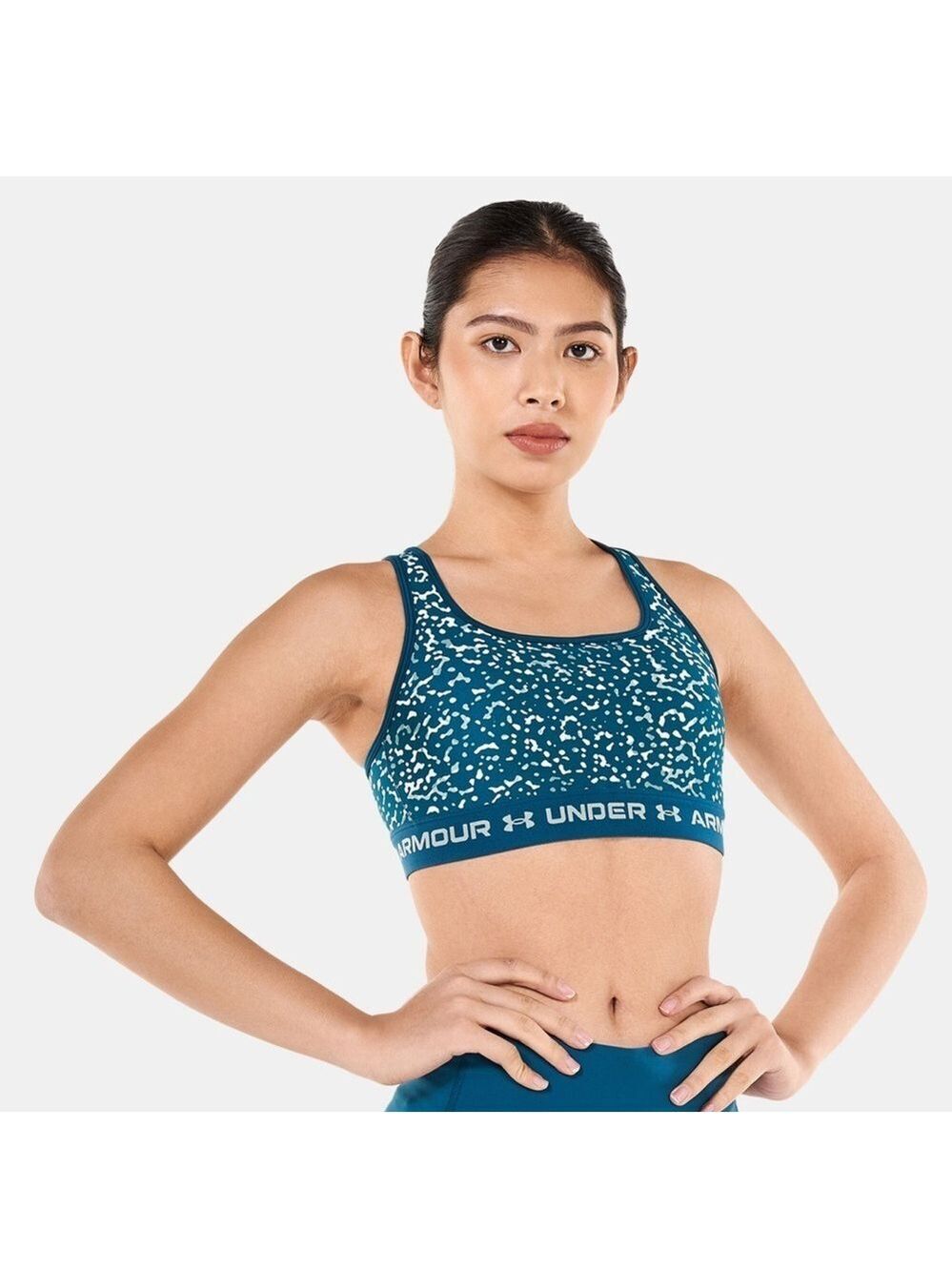 Under Armour Crossback Mid Print Sports Bra NWT Size XS